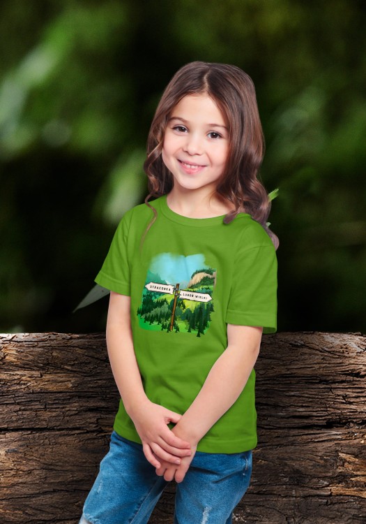 Mały Szlak Beskidzki - Luboń wielki - Straconka - prezent dla miłośnika gór - Prezent dla przewodnika górskiego - Koszulka dziecięca