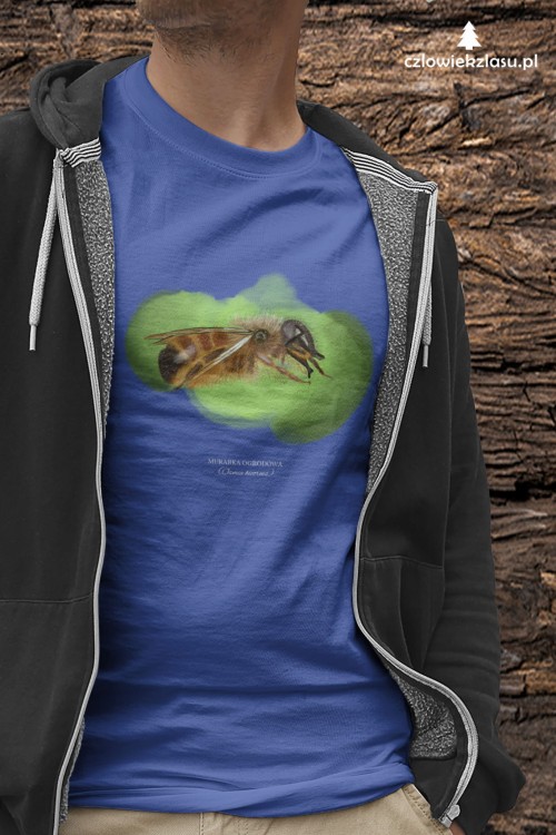 Murarka ogrodowa /Osmia bicornis/ - prezent dla Entomologa - Prezent dla Pszczelarza - Koszulka damska / męska