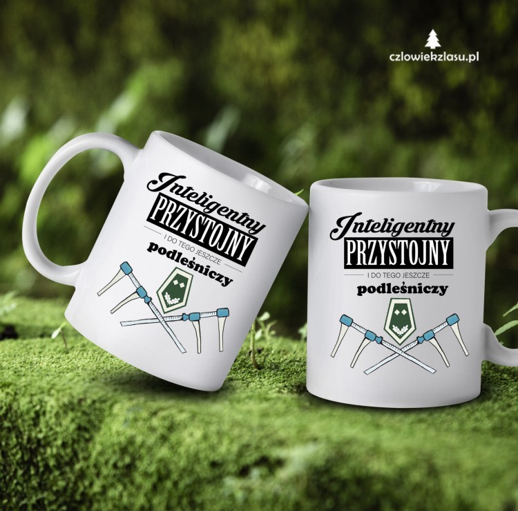 Podleśniczy - Inteligentny, przystojny i do tego jeszcze podleśniczy – Prezent dla podleśniczego - Kubek ceramiczny
