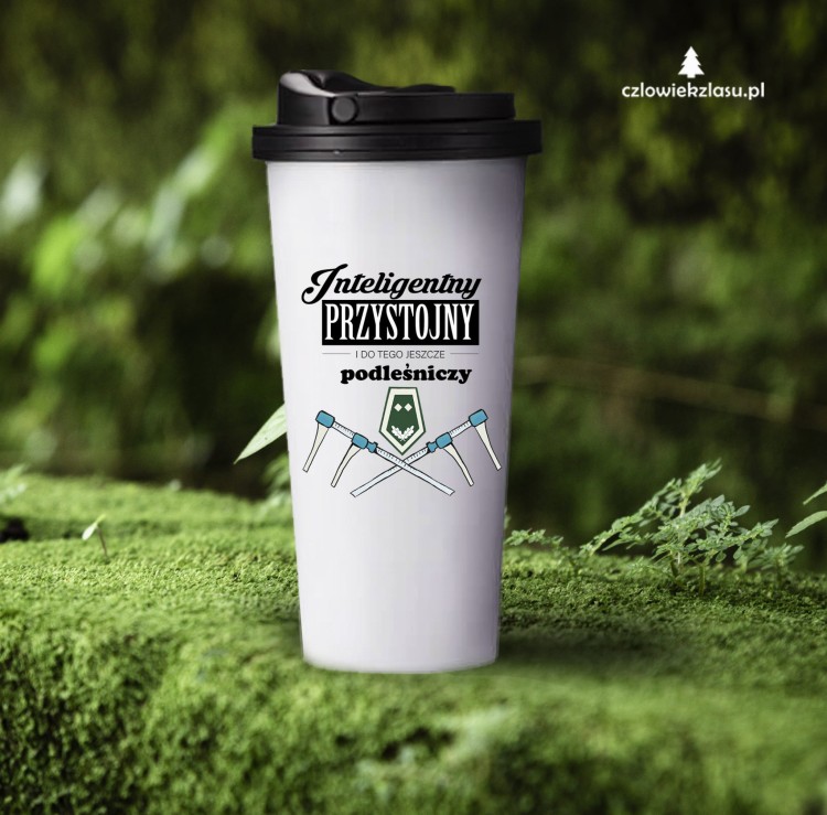 Podleśniczy - Inteligentny, przystojny i do tego jeszcze podleśniczy – Prezent dla podleśniczego - Kubek termiczny