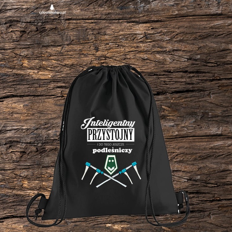 Podleśniczy - Inteligentny, przystojny i do tego jeszcze podleśniczy – Prezent dla podleśniczego - Worek plecak