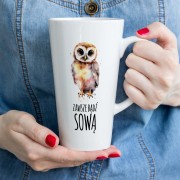 Zawsze bądź sową - Prezent dla ornitologa - ornitolog - Sowa - Kubek latte