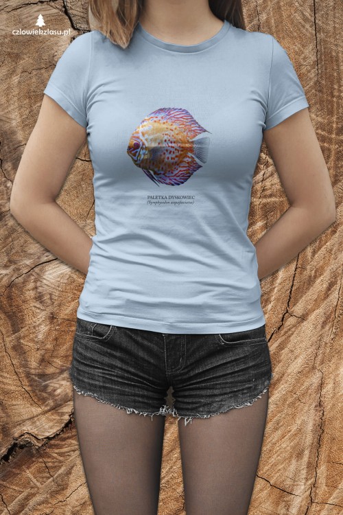 Paletka dyskowiec /Symphysodon discus/ - Ryba - prezent dla akwarysty – Prezent dla akwarystki - Akwarystyka - Koszulka