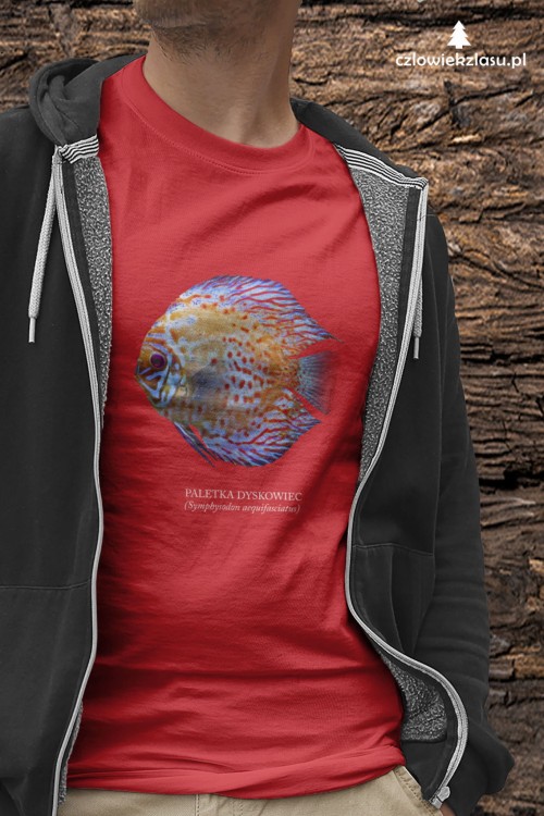 Paletka dyskowiec /Symphysodon discus/ - Ryba - prezent dla akwarysty – Prezent dla akwarystki - Akwarystyka - Koszulka