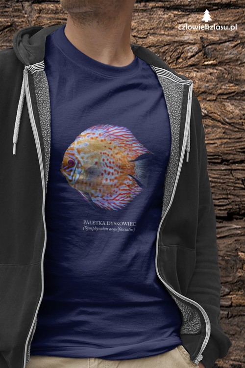 Paletka dyskowiec /Symphysodon discus/ - Ryba - prezent dla akwarysty – Prezent dla akwarystki - Akwarystyka - Koszulka