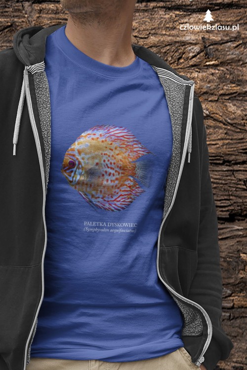 Paletka dyskowiec /Symphysodon discus/ - Ryba - prezent dla akwarysty – Prezent dla akwarystki - Akwarystyka - Koszulka