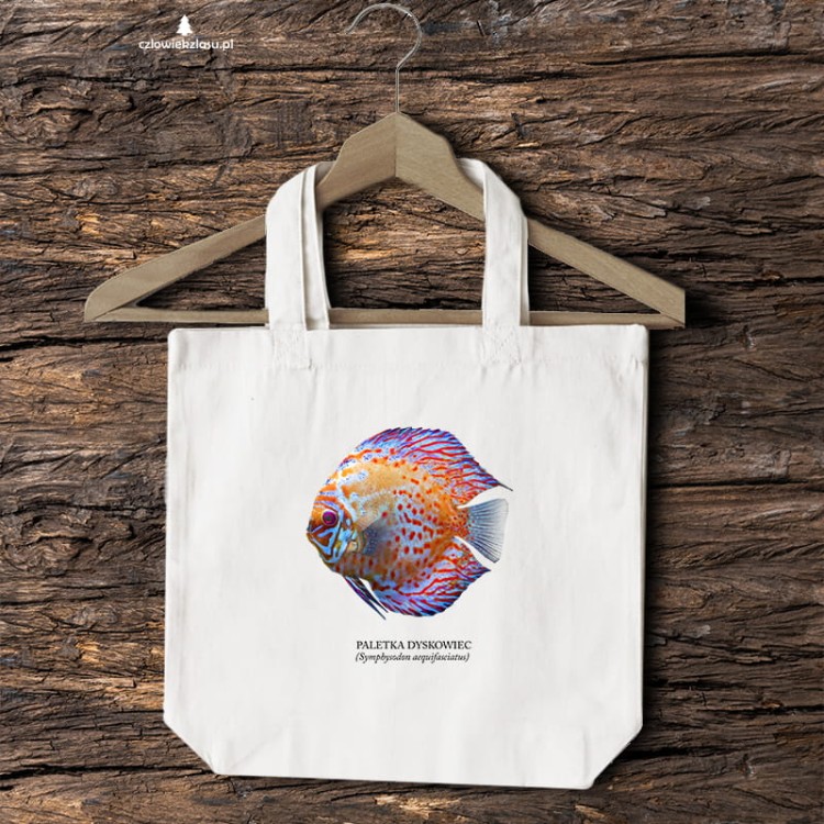 Paletka dyskowiec /Symphysodon discus/ - Ryba - prezent dla akwarysty – Prezent dla akwarystki - Akwarystyka - Torba 2 ucha