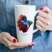 Bojownik wspaniały /Betta splendens/ - Ryba – Prezent dla akwarysty - Prezent dla akwarystki - Akwarystyka - Kubek latte