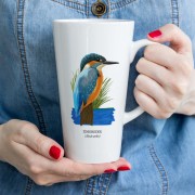 Zimorodek zwyczajny - Alcedo atthis – Zimorodek - prezent dla ornitologa - Kubek latte 2