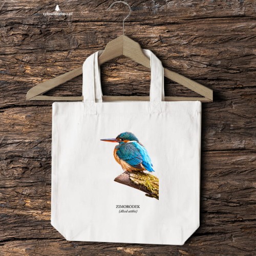 Zimorodek zwyczajny - Alcedo atthis – Zimorodek - prezent dla ornitologa - Torba 2 ucha #2