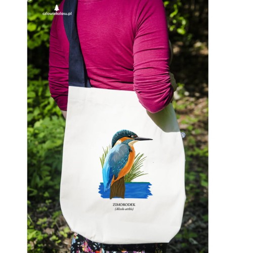 Zimorodek zwyczajny - Alcedo atthis – Zimorodek - prezent dla ornitologa - Torba na ramię