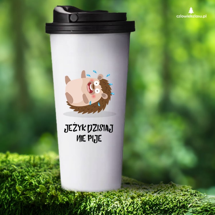 Jeżyk dzisiaj nie pije – Prezent dla Jerzego – Jeż - Jerzyk - Kubek termiczny