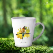 Żołna zwyczajna - Żołna pszczołojad - Merops apiaster - Żołna - prezent dla ornitologa – Prezent dla przyrodnika - Kubek latte