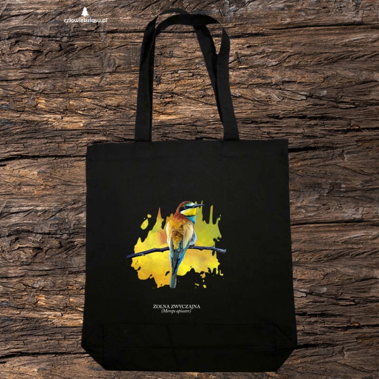 Żołna zwyczajna - Żołna pszczołojad - Merops apiaster - Żołna - prezent dla ornitologa – Prezent dla przyrodnika - Torba 2 ucha