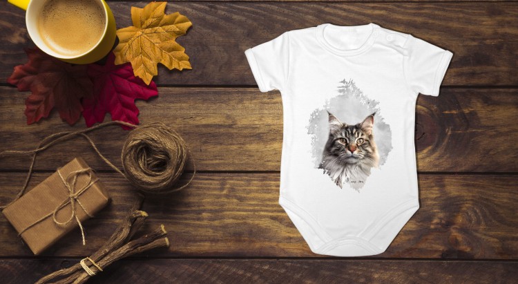 Maine coon - Mainkun - Kot - prezent dla miłośnika kotów – Body z kotem - Body - Bodziak