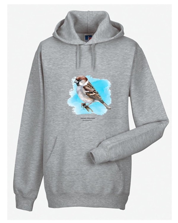 Wróbel domowy - Passer domesticus - Wróbel zwyczajny - Wróbel - prezent dla ornitologa – Prezent dla przyrodnika - Bluza z wróblem - Bluza