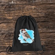 Wróbel domowy - Passer domesticus - Wróbel zwyczajny - Wróbel - prezent dla ornitologa – Prezent dla przyrodnika – Worek-Plecak z wróblem - Worek-Plecak