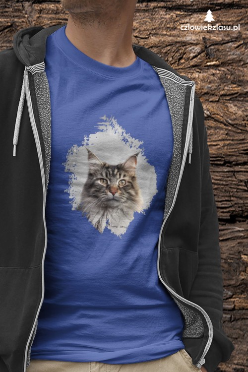 Maine coon - Mainkun - Kot - prezent dla miłośnika kotów - Koszulka z kotem - Koszulka