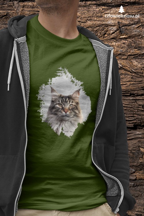 Maine coon - Mainkun - Kot - prezent dla miłośnika kotów - Koszulka z kotem - Koszulka