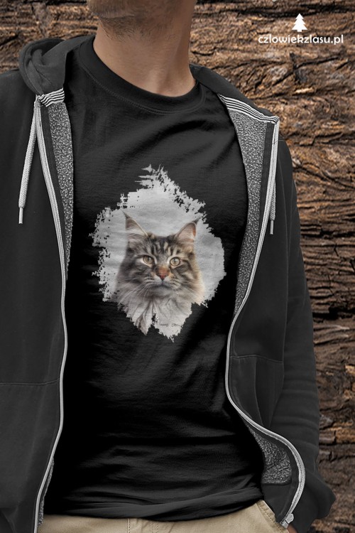 Maine coon - Mainkun - Kot - prezent dla miłośnika kotów - Koszulka z kotem - Koszulka