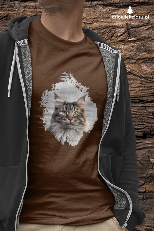 Maine coon - Mainkun - Kot - prezent dla miłośnika kotów - Koszulka z kotem - Koszulka