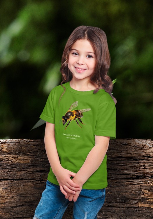 Pszczoła miodna - Apis mellifera - Pszczoła - prezent dla entomologa – Prezent dla pszczelarza – Koszulka z pszczołą – Koszulka dziecięca