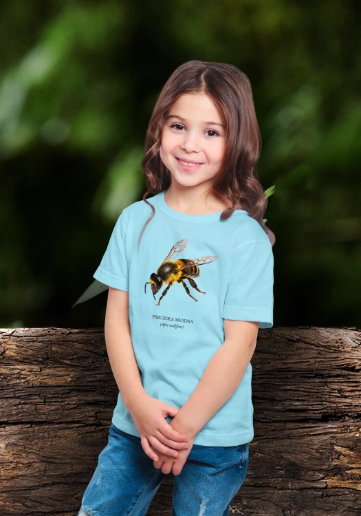 Pszczoła miodna - Apis mellifera - Pszczoła - prezent dla entomologa – Prezent dla pszczelarza – Koszulka z pszczołą – Koszulka dziecięca