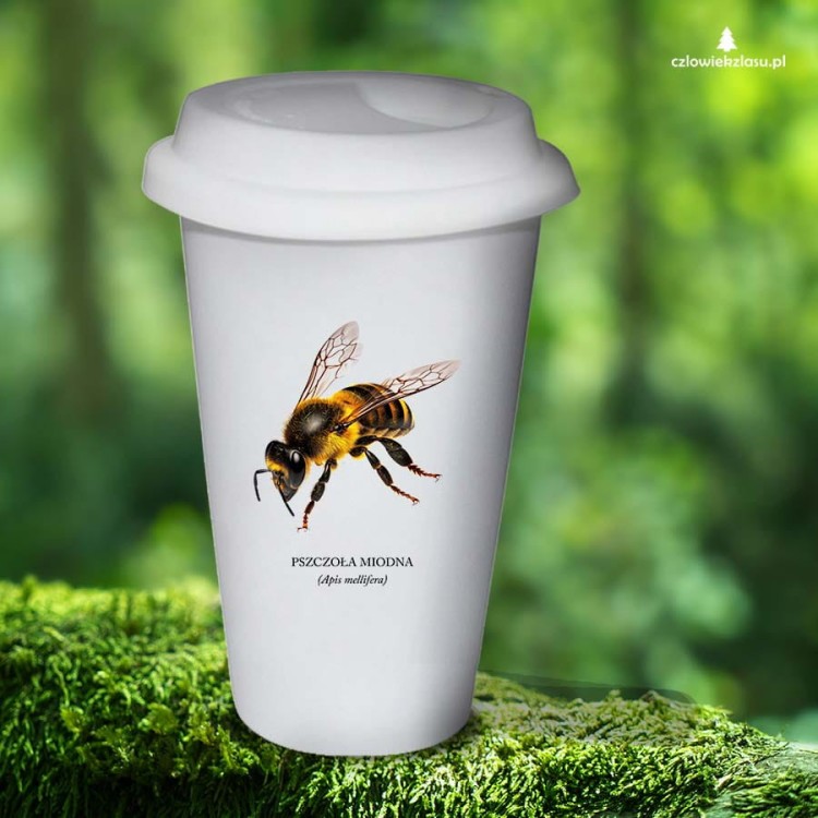 Pszczoła miodna - Apis mellifera - Pszczoła - prezent dla entomologa – Prezent dla pszczelarza – Tumbler z pszczołą – Tumbler