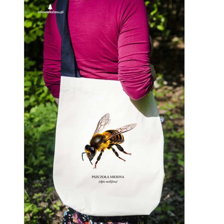 Pszczoła miodna - Apis mellifera - Pszczoła - prezent dla entomologa - Prezent dla pszczelarza - Torba na ramię