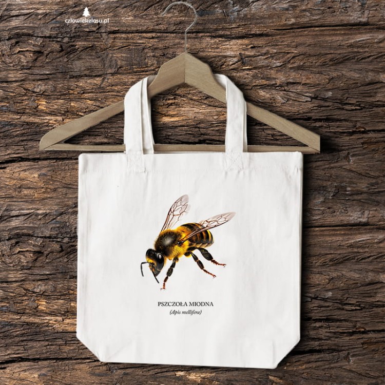 Pszczoła miodna - Apis mellifera - Pszczoła - prezent dla entomologa - Prezent dla pszczelarza - Torba 2 ucha