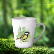 Sikorka Bogatka - Bogatka zwyczajna - Parus major - prezent dla ornitologa - Kubek latte