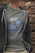 Czapla siwa - Ardea cinerea - prezent dla ornitologa - Koszulka