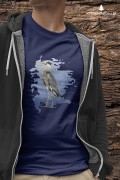 Czapla siwa - Ardea cinerea - prezent dla ornitologa - Koszulka