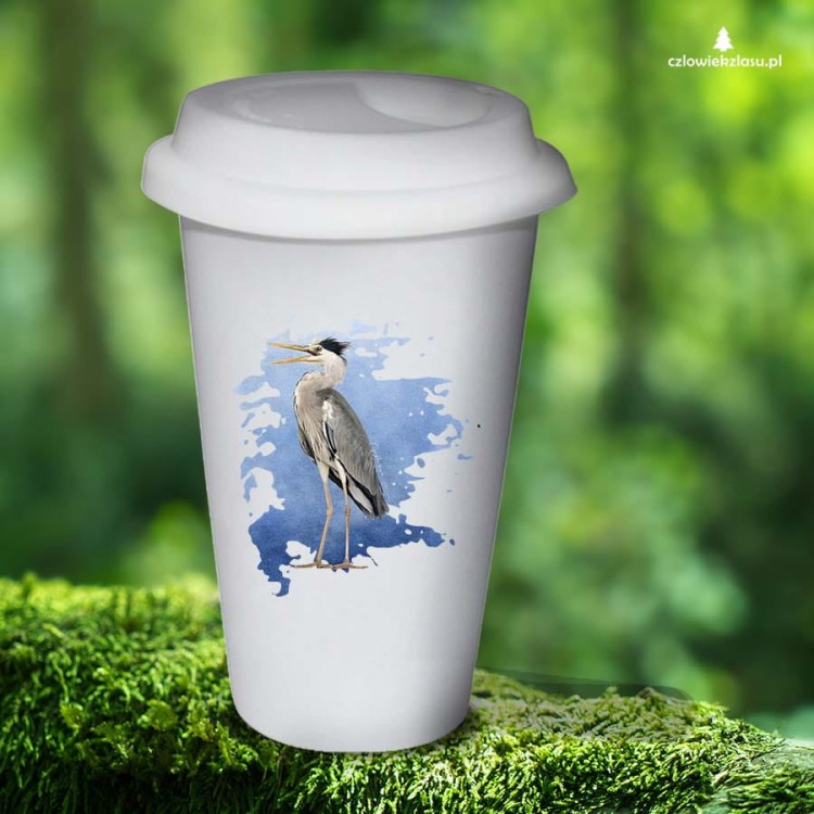 Czapla siwa - Ardea cinerea - prezent dla ornitologa - Tumbler