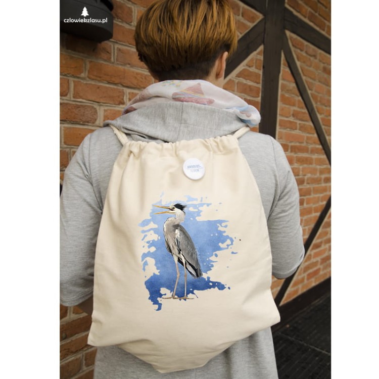 Czapla siwa - Ardea cinerea - prezent dla ornitologa - Worek-Plecak