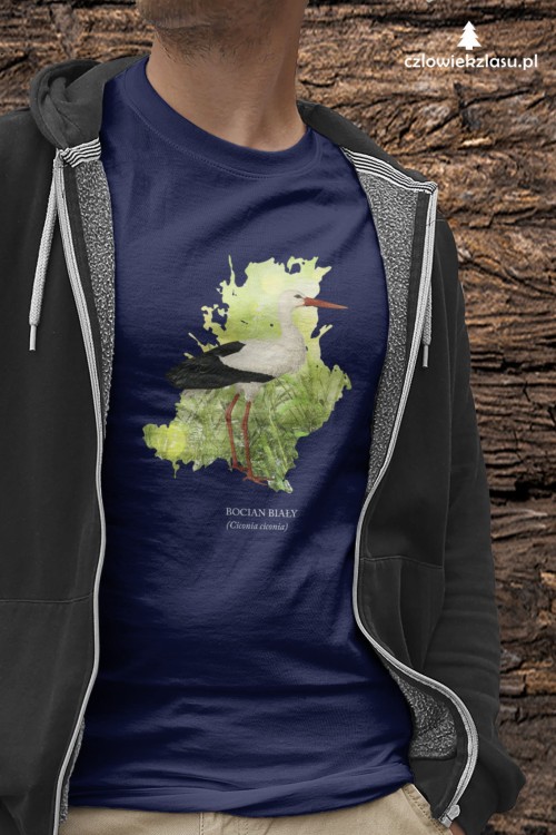 Bocian biały - Ciconia ciconia - prezent dla ornitologa - Koszulka