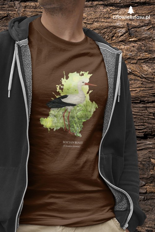Bocian biały - Ciconia ciconia - prezent dla ornitologa - Koszulka