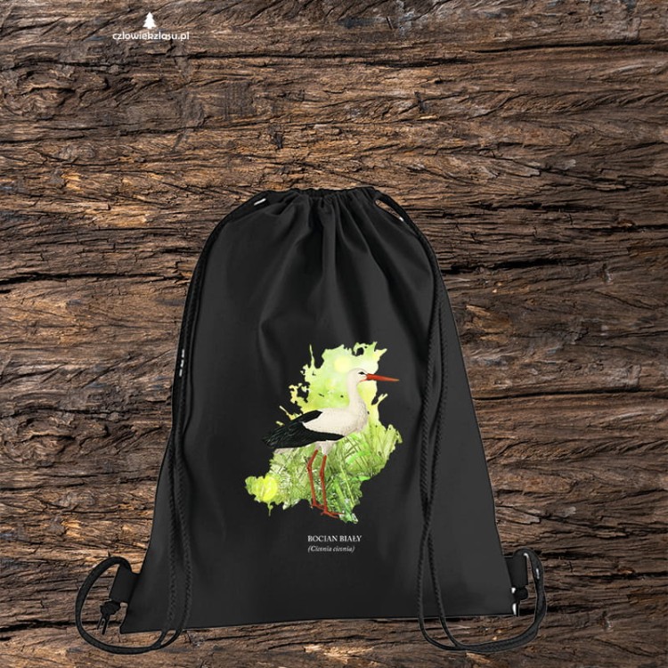 Bocian biały - Ciconia ciconia - prezent dla ornitologa - Worek-Plecak