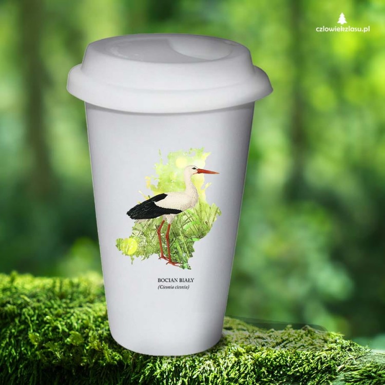 Bocian biały - Ciconia ciconia - prezent dla ornitologa - Tumbler