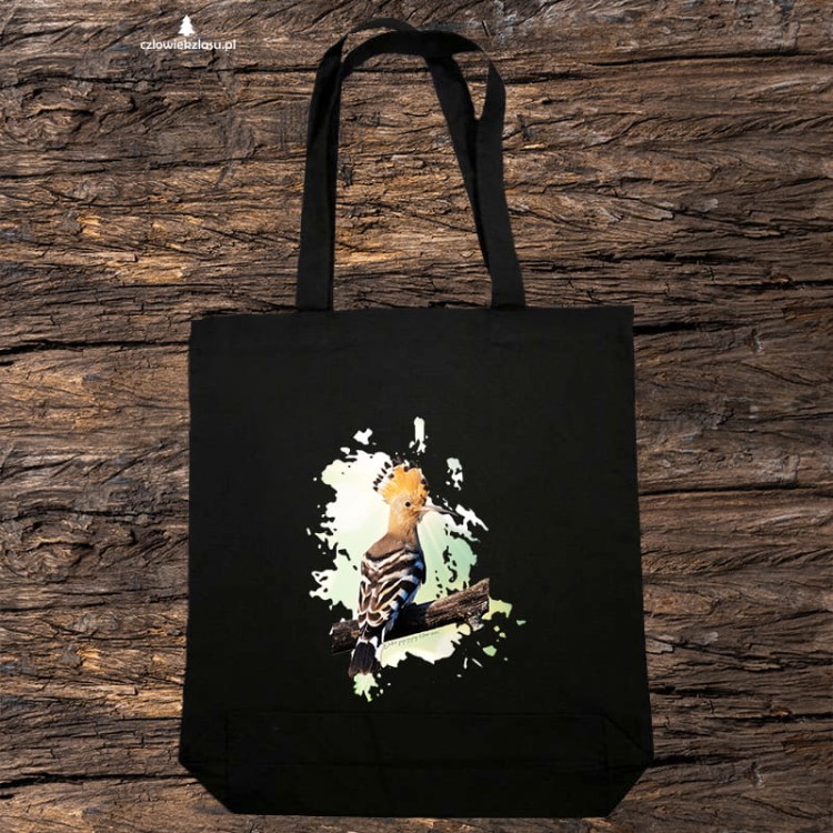 Dudek - Dudek zwyczajny - Upupa epops - prezent dla Ornitologa - Torba 2 ucha