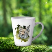 Ryś euroazjatycki - Lynx lynx - Prezent dla przyrodnika - Prezent dla przyrodniczki - Kubek latte
