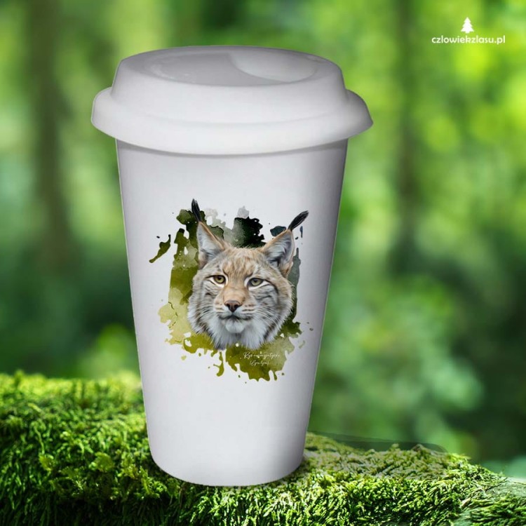 Ryś euroazjatycki - Lynx lynx - Prezent dla przyrodnika - Prezent dla przyrodniczki - Tumbler