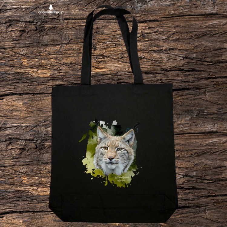 Ryś euroazjatycki - Lynx lynx - Prezent dla przyrodnika - Prezent dla przyrodniczki - Torba 2 ucha