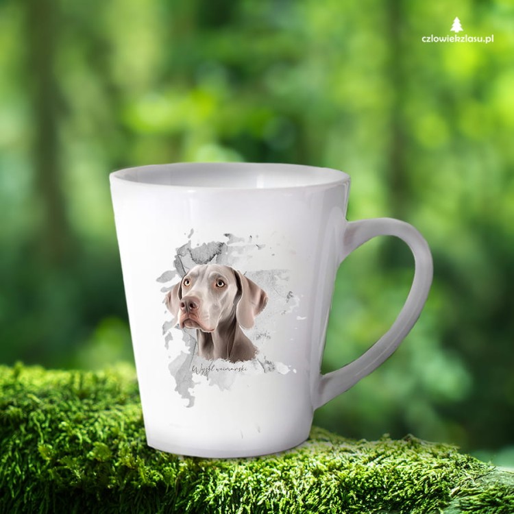 Wyżeł weimarski krótkowłosy - Pies - Wyżeł - Kubek latte