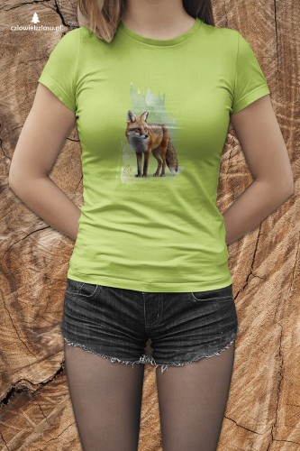 Lis rudy - Lis pospolity - Vulpes vulpes - Koszulka z lisem - Koszulka