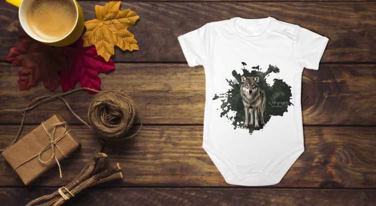 Wilk szary - Canis lupus - prezent dla przyrodnika - Body - Bodziak