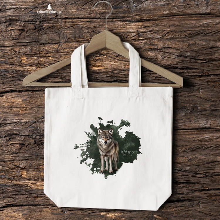 Wilk szary - Canis lupus - prezent dla przyrodnika - Torba 2 ucha