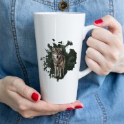 Wilk szary - Canis lupus - prezent dla przyrodnika - Kubek latte