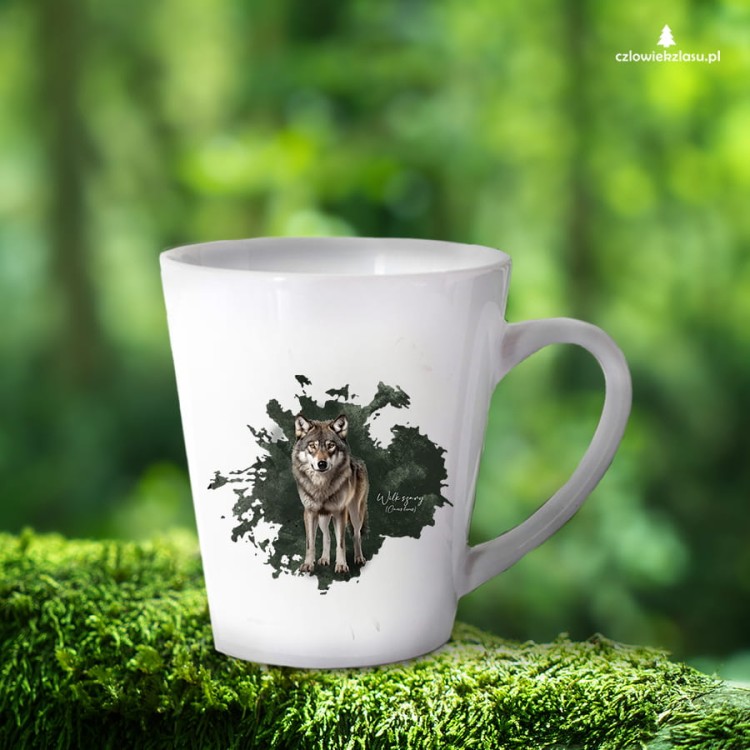 Wilk szary - Canis lupus - prezent dla przyrodnika - Kubek latte