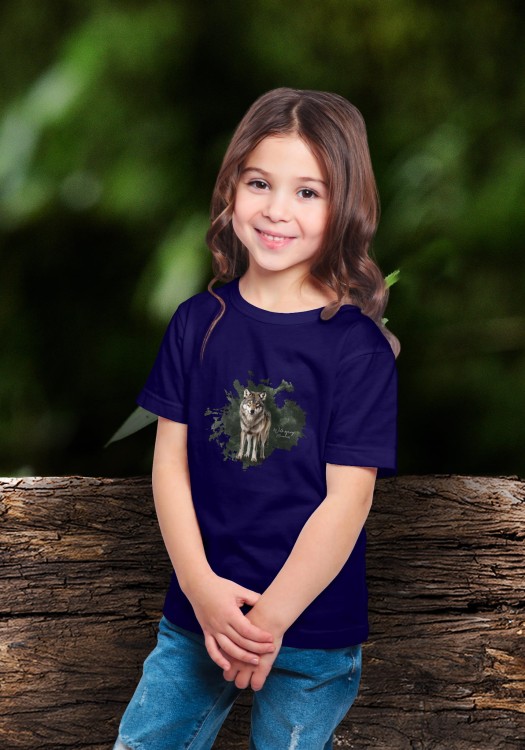 Wilk szary - Canis lupus - prezent dla przyrodnika - Koszulka dziecięca